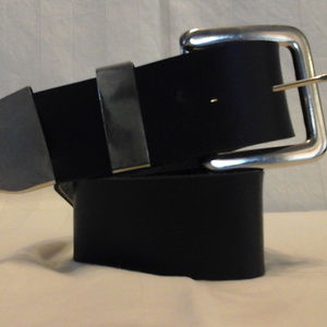 Black leather belt